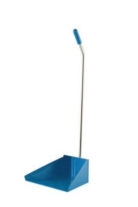 Handy Hosszú nyelű acél szemeteslapát, kék