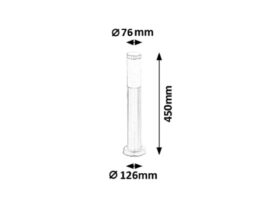 Rábalux Inox Torch kültéri álló lámpa 45 cm