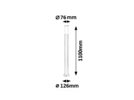 Rábalux Inox Torch kültéri álló lámpa 110 cm