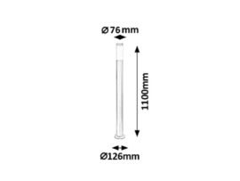 Rábalux Inox Torch mozgásérzékelős álló lámpa 110 cm