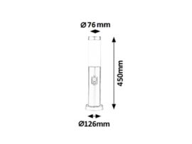 Rábalux Inox Torch mozgásérzékelős álló lámpa 45 cm