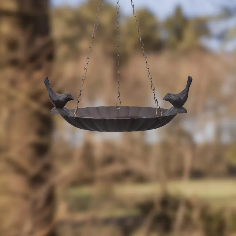 Esschert Design Felakasztható öntöttvas madáretető és itató - Image 3