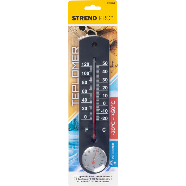 Hőmérő páratartalom mérővel Strend Pro TMS-055 BlackBar, kültéri - Image 4