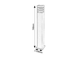 Rábalux Ankara álló lámpa 74 cm