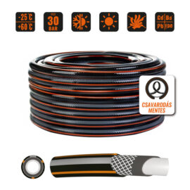 Locsolótömlő 1″ 20m csavarodásmentes Carbon Prémium Wtools