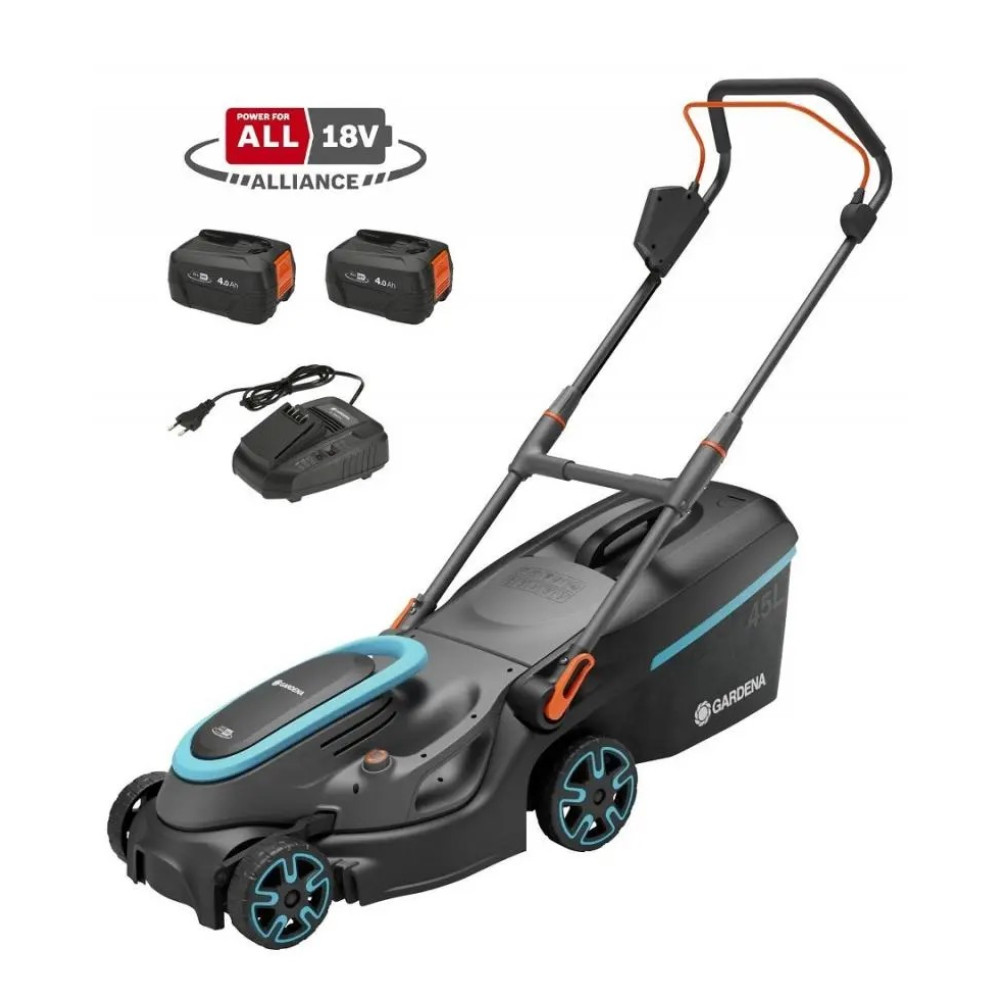 Gardena PowerMax 37/36V P4A akkumulátoros fűnyíró akkumulátorral (4,0 Ah)