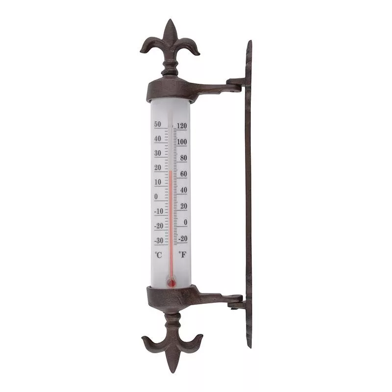 Esschert Design Falra rögzíthető öntöttvas hőmérő 30 cm - Image 2