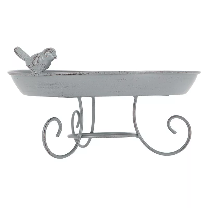 Esschert Design Fém madáritató lábakon szürke 22 cm - Image 2